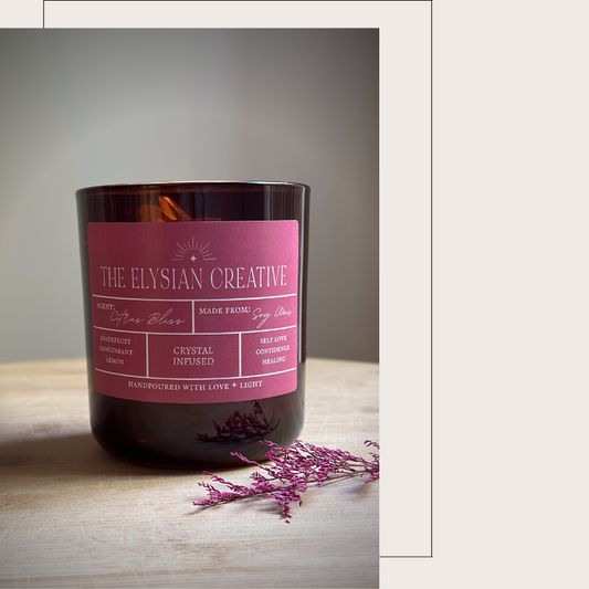 Citrus Bliss Crystal Candle